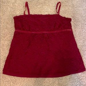 Lace with velvet camisole